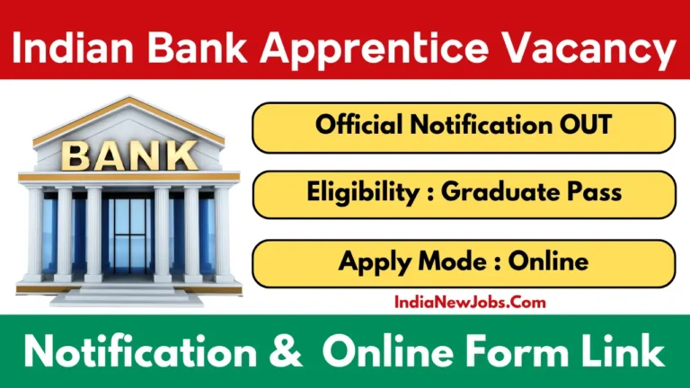 Indian Bank Apprentice Recruitment 2025 Official Notification