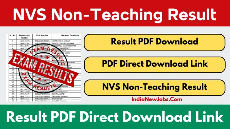 NVS Non-Teaching Result 2025