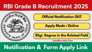 RBI Grade B Notification 2025 OUT Apply Online Start