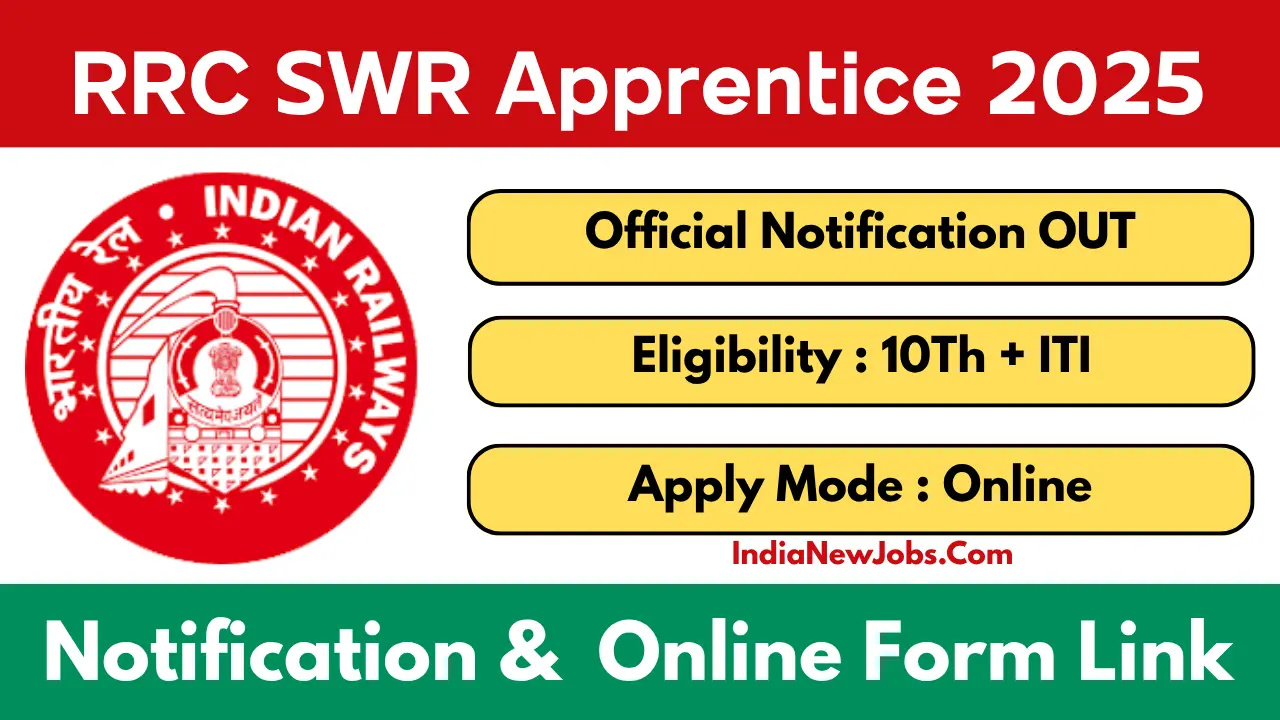 RRC SWR Apprentice Vacancy 2025