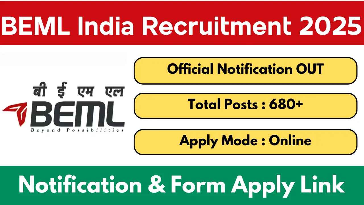 BEML Recruitment 2025 Notification