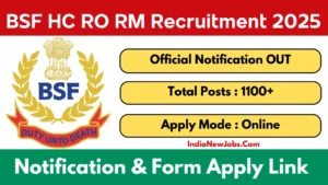 BSF HC RO RM Recruitment 2025