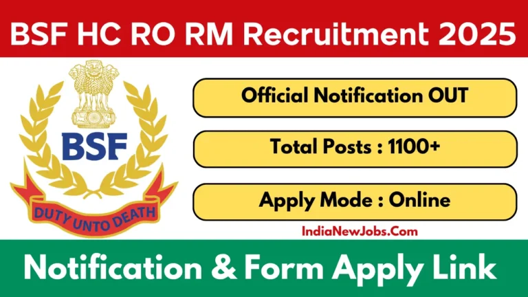 BSF HC RO RM Recruitment 2025