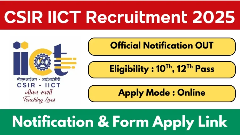CSIR IICT Recruitment 2025