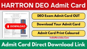 HARTRON DEO Admit Card 2025 Download Link