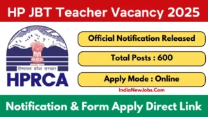 HP JBT Teacher Recruitment 2026