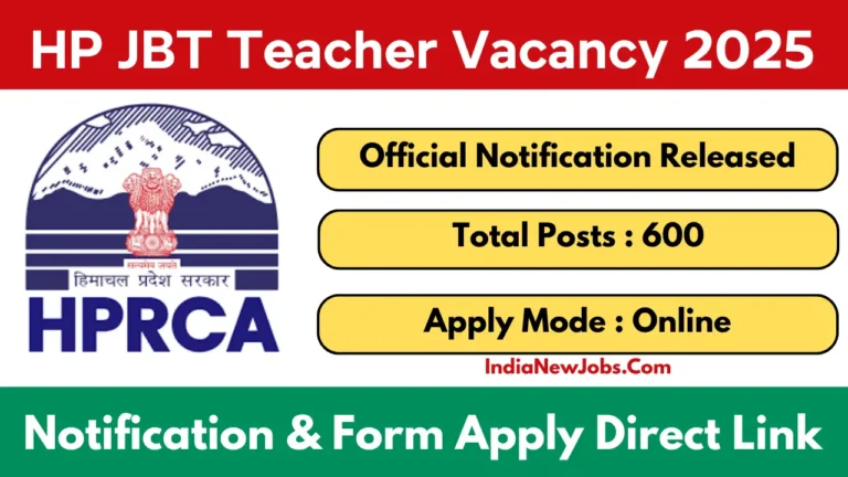 HP JBT Teacher Recruitment 2026
