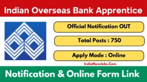 Indian Overseas Bank Apprentice Recruitment 2025