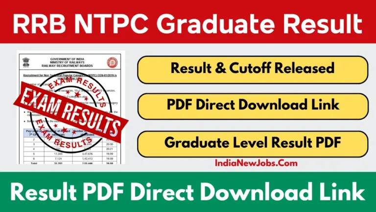 RRB NTPC Graduate Result 2025