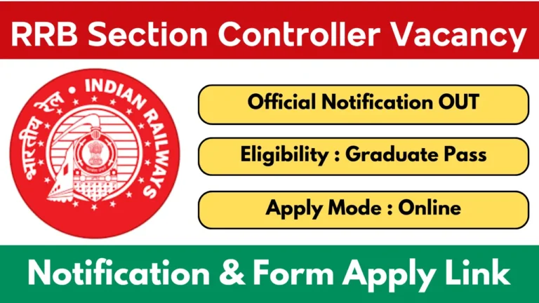 RRB Section Controller Recruitment 2025