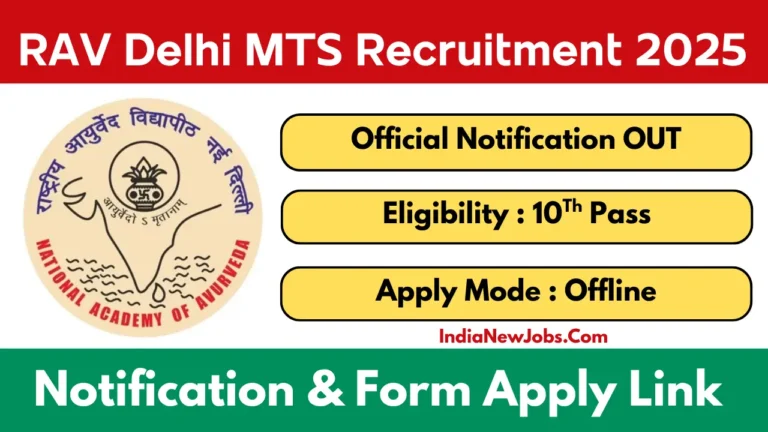 Rashtriya Ayurveda Vidyapeeth Delhi MTS Vacancy 2025