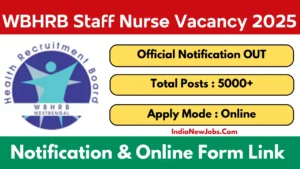 WBHRB Staff Nurse Recruitment 2025