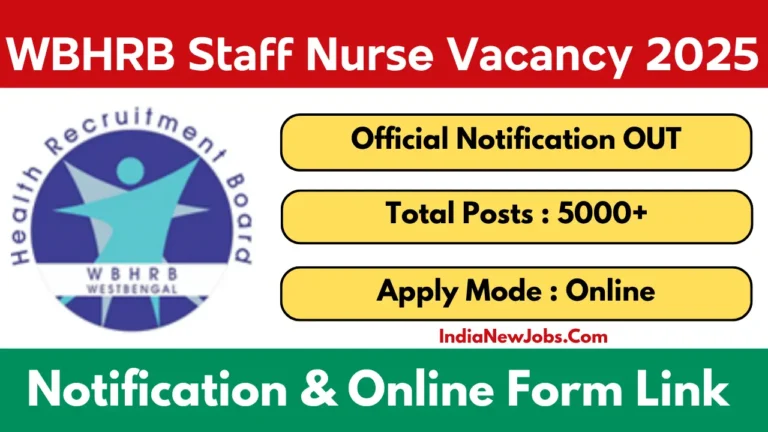 WBHRB Staff Nurse Recruitment 2025