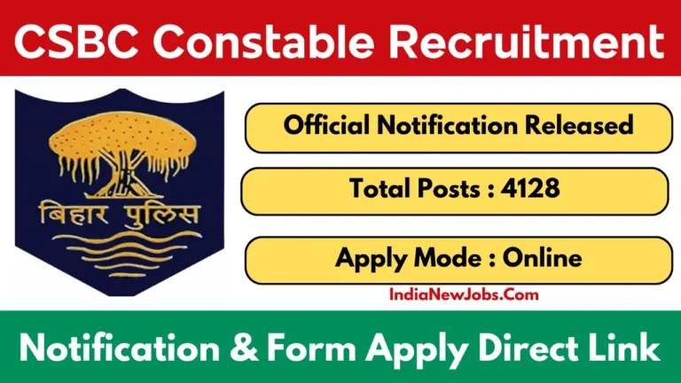 Bihar CSBC Constable Recruitment 2025