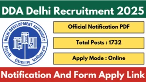 DDA Recruitment 2025