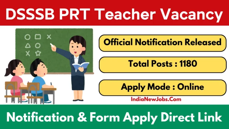 DSSSB Primary Teacher Vacancy 2025