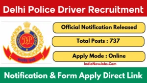 Delhi Police Driver Vacancy 2025