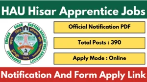HAU Hisar Apprentice Recruitment 2025