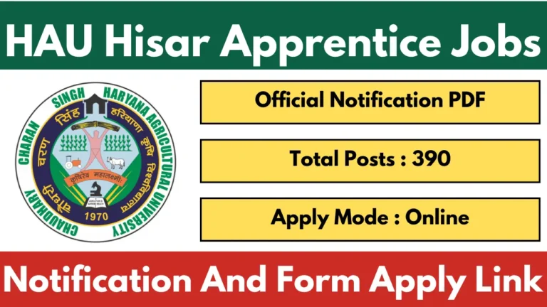 HAU Hisar Apprentice Recruitment 2025