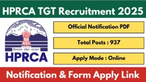 HPRCA TGT Recruitment 2025