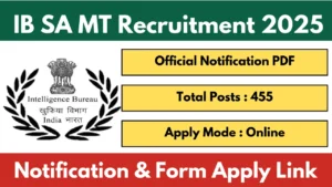 IB Security Assistant Motor Transport Recruitment 2025