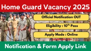 Jharkhand Home Guard Vacancy 2025 Apply Online Form