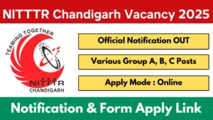 NITTTR Chandigarh Vacancy 2025