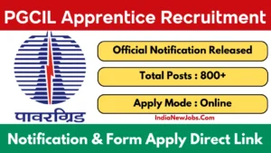 PGCIL Apprentice Recruitment 2025
