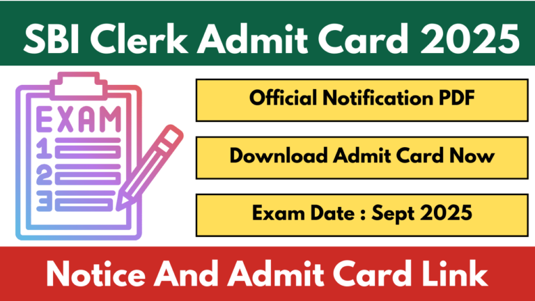 SBI Clerk Admit Card 2025
