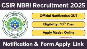 CSIR NBRI MTS Recruitment 2025