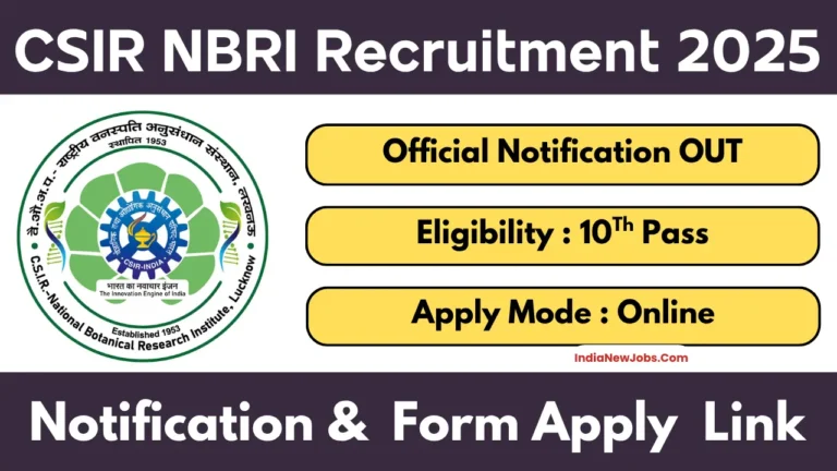 CSIR NBRI MTS Recruitment 2025