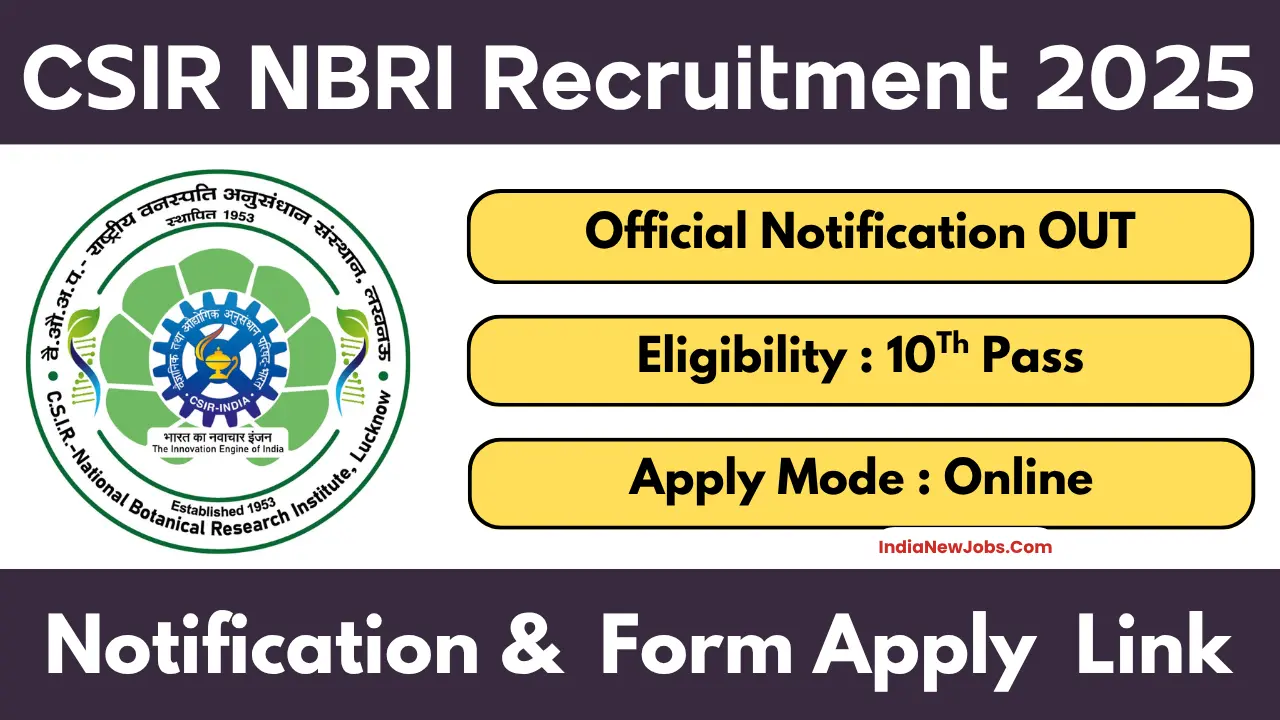 CSIR NBRI MTS Recruitment 2025