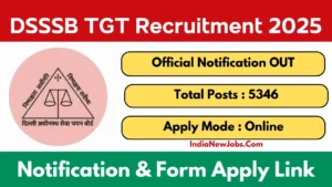 DSSSB TGT Recruitment 2025