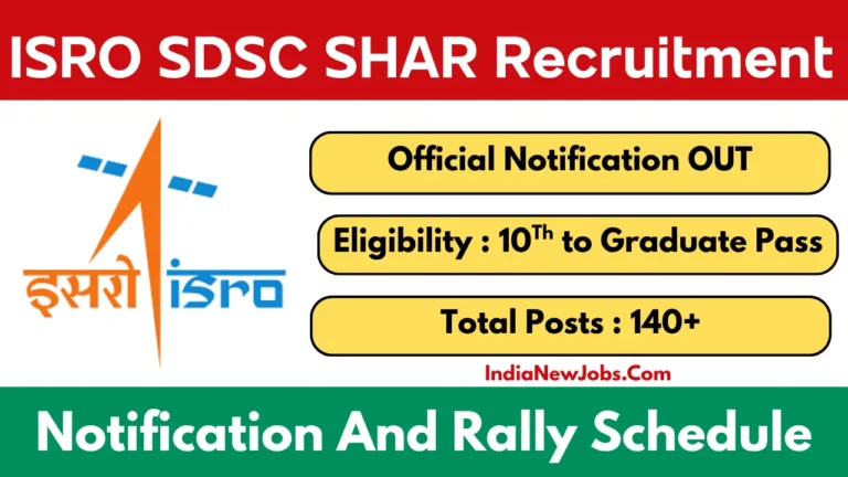 ISRO SDSC SHAR Recruitment 2025