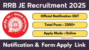 RRB Junior Engineer Recruitment 2025