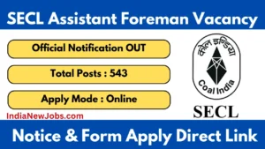 SECL Assistant Foreman Recruitment 2025