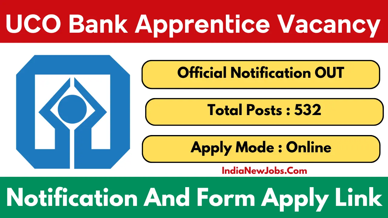 UCO Bank Apprentice Recruitment 2025