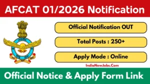 AFCAT 012026 Notification