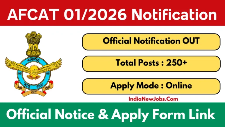 AFCAT 012026 Notification