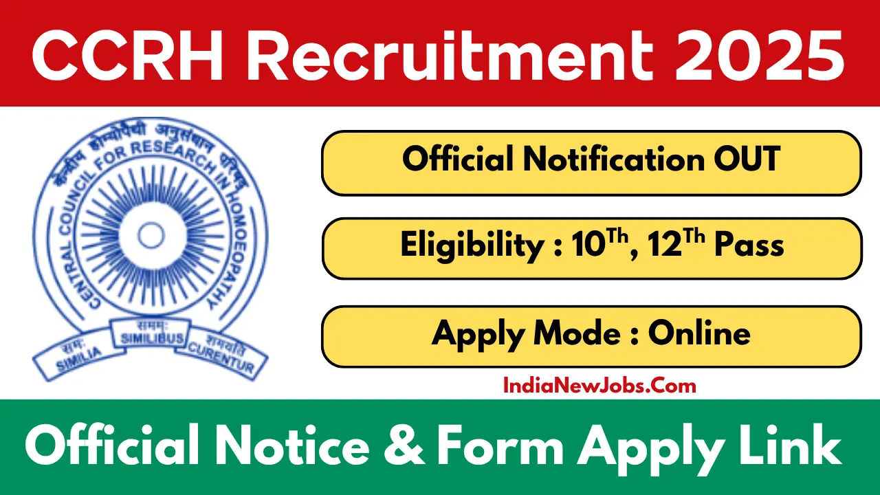 CCRH Recruitment 2025