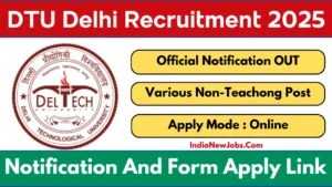 DTU Delhi Recruitment 2025