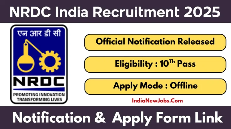 NRDC India Recruitment 2025