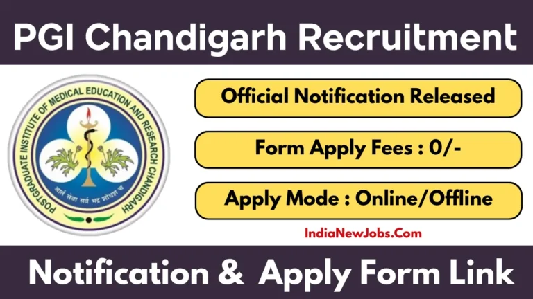 PGI Chandigarh Recruitment 2025