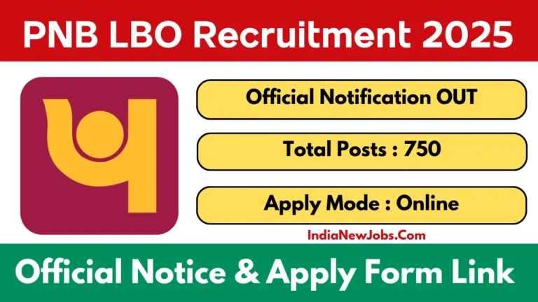 PNB LBO Recruitment 2025