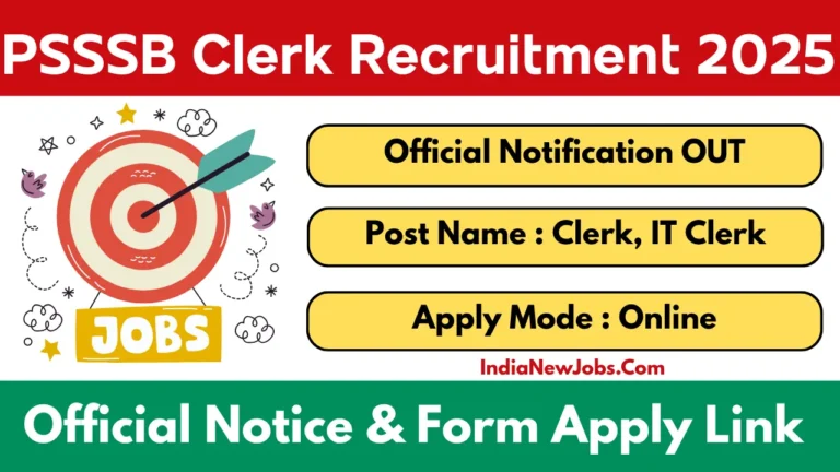 PSSSB Clerk Recruitment 2025