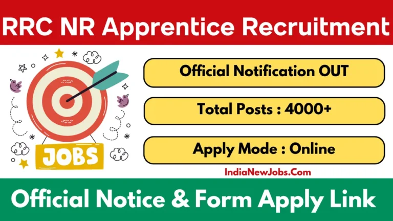 RRC NR Apprentice Recruitment 2025 [4116 Post] Notification and Online Form at rrcnr.org