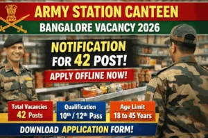 Army Station Canteen Bangalore Vacancy 2026