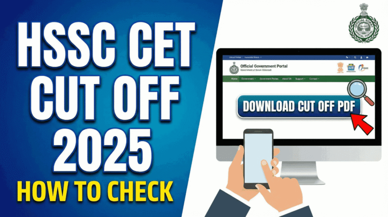 HSSC CET Cut Off 2025