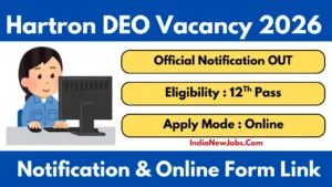Hartron DEO Vacancy 2026