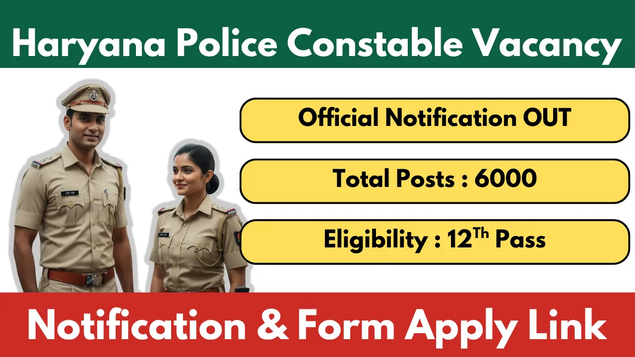 Haryana Police Constable Vacancy 2026 Official Notification PMT, PST Full Details